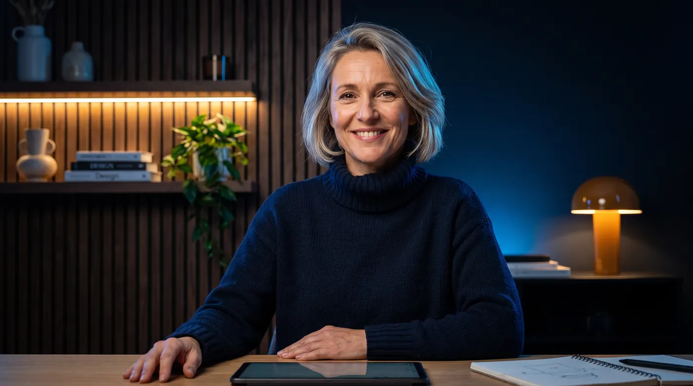 Création de site internet à Brest : professionnel dans un studio moderne au ton bleu Inleven