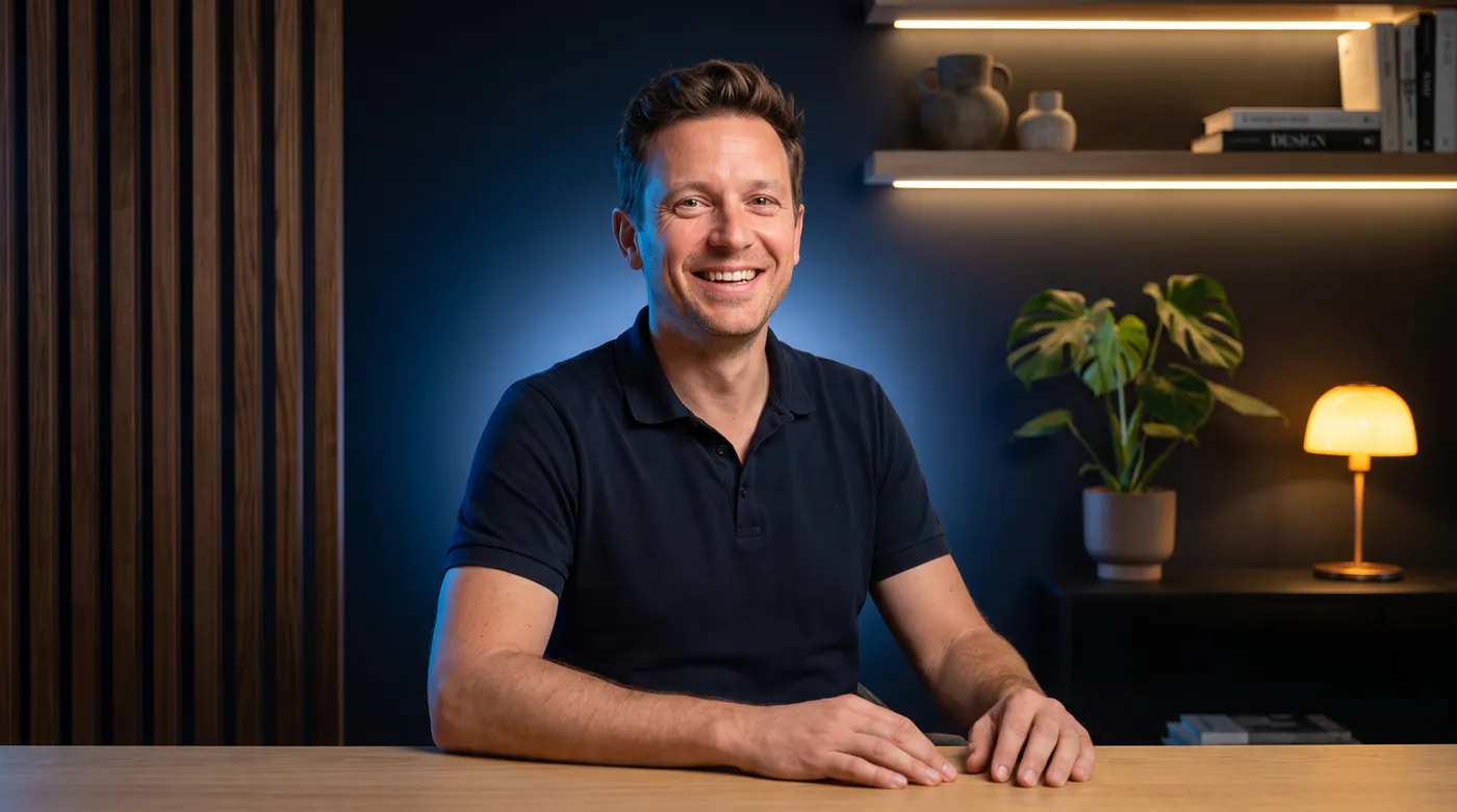 Création de site internet à Le Mans : professionnel dans un studio moderne au ton bleu Inleven